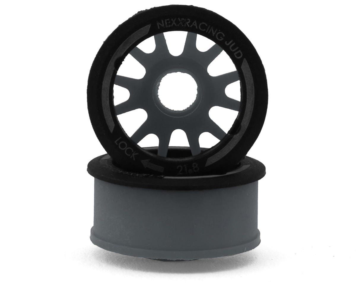 NEXX Racing Mini-Z RWD "JUD" EVO Front Threaded Side-Wall Carbon Fiber Rims (2mm Offset) (Grey) (2)