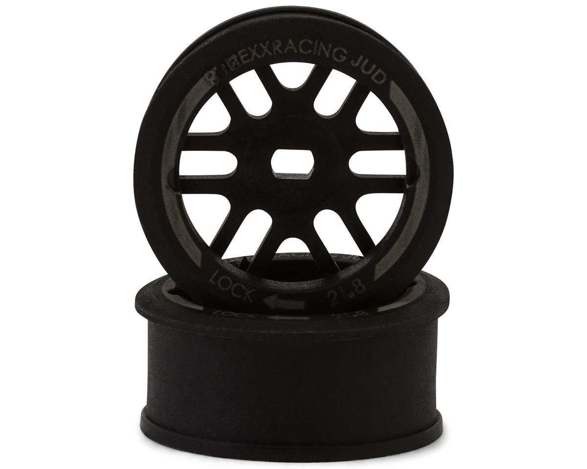 NEXX Racing Mini-Z "JUD" EVO Front Threaded Side-Wall AWD Carbon-Fiber Rims (2mm Offset) (Black) (2)
