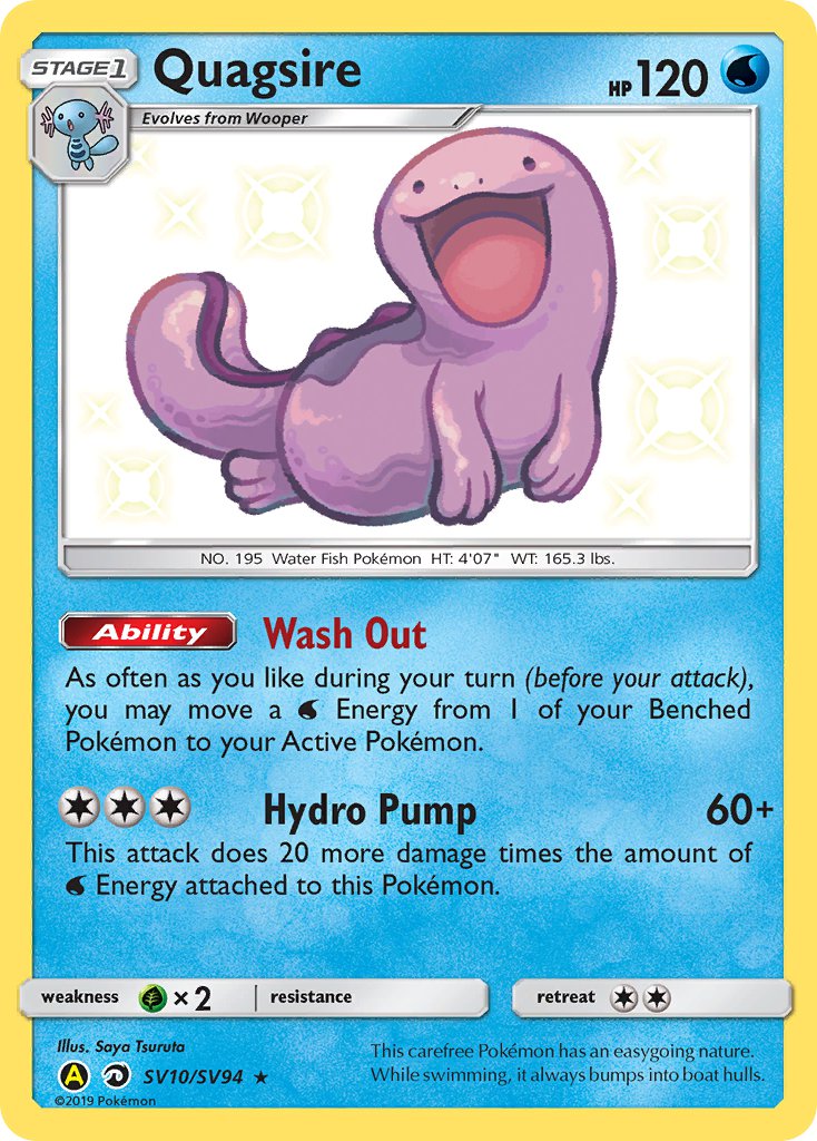 Quagsire - SV10/SV94 (HIF:SV) Shiny Holo Rare - Near Mint Holofoil