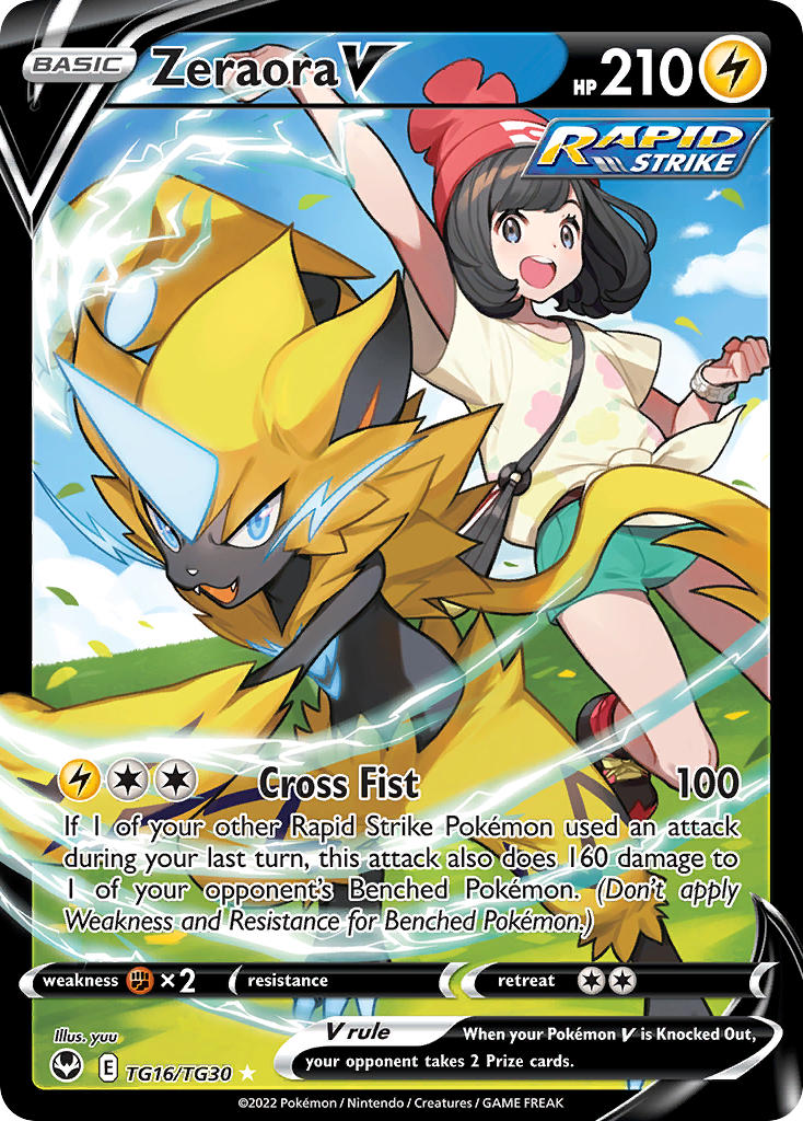 Zeraora V - TG16/TG30 (SWSH12:TG) Ultra Rare - Near Mint Holofoil