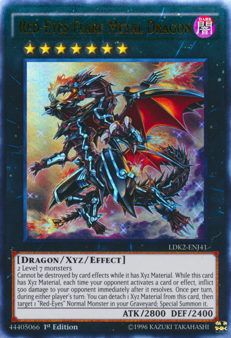 Red-Eyes Flare Metal Dragon (LDK2-ENJ41) Ultra Rare - Near Mint 1st Ed