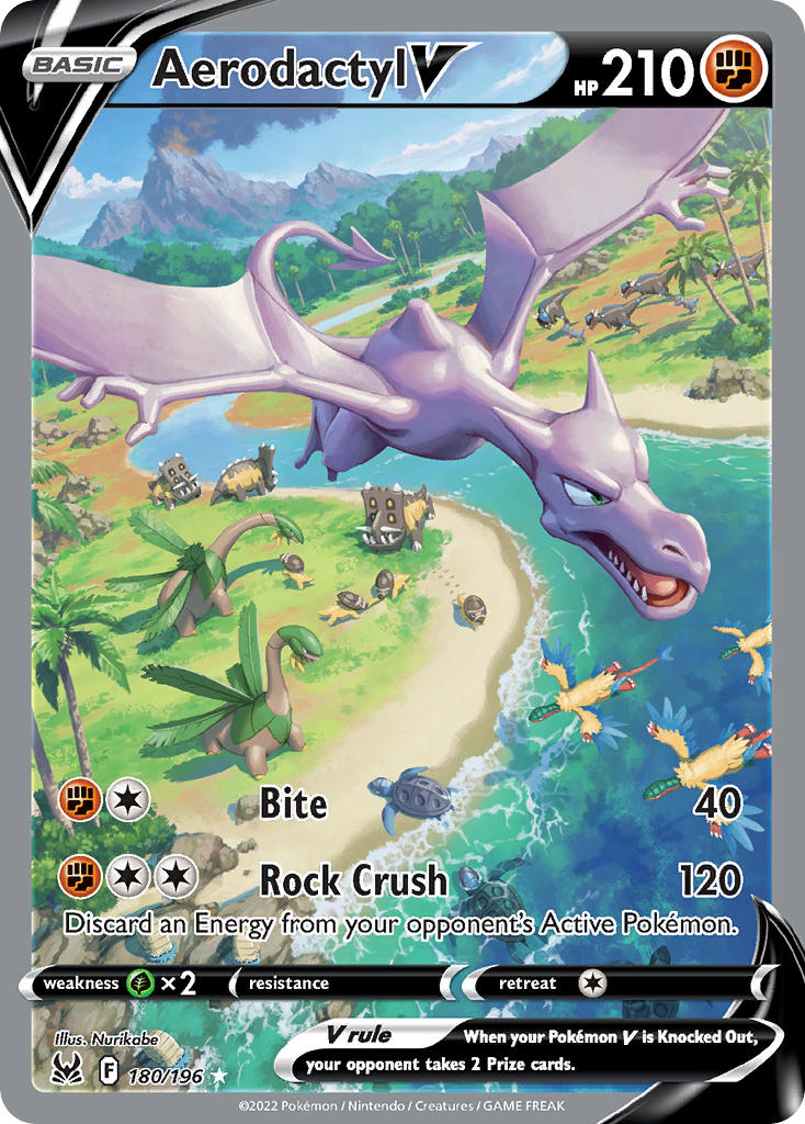 Aerodactyl V (Alternate Full Art) - 180/196 (SWSH11) Ultra Rare - Near