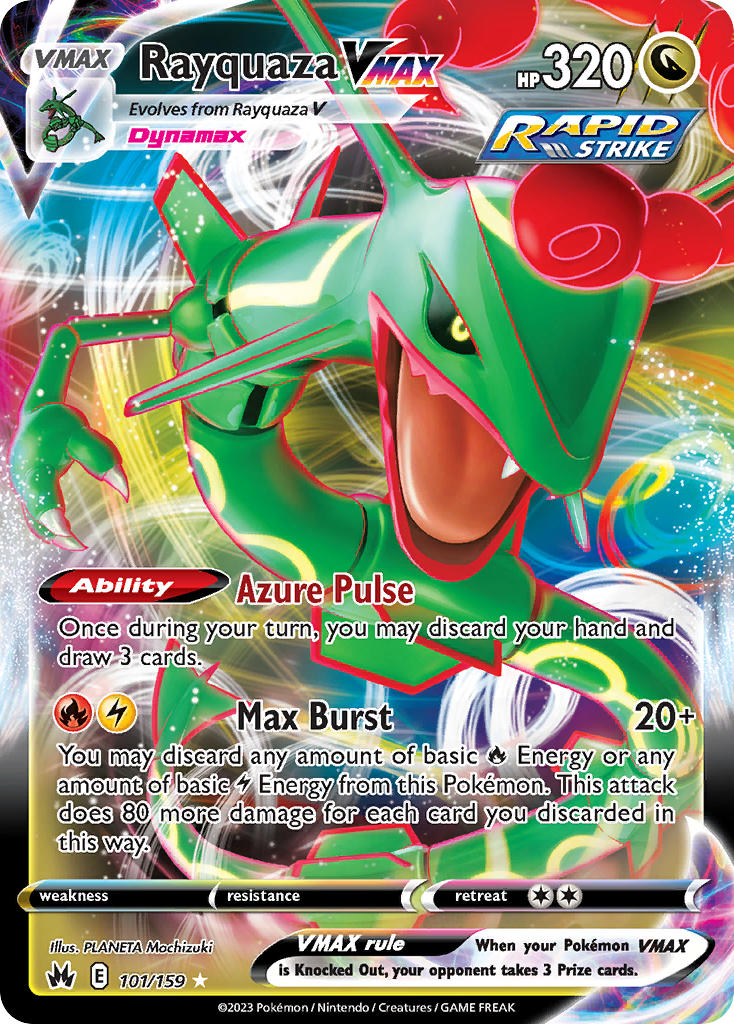 Rayquaza VMAX (101 (CRZ) - 101/159 (CRZ) Ultra Rare - Near Mint Holofo