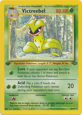 Victreebel - 30/64 (JU) Rare - Near Mint 1st Edition