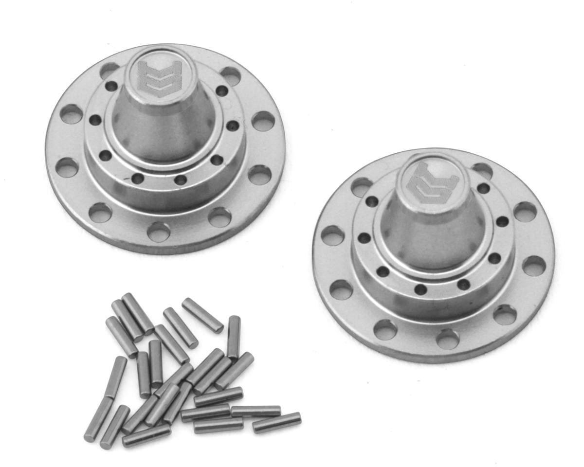 Orlandoo Hunter 32T01 6x4 Scania Rear Wheel Metal Hub Trim Caps (Silver) (2)