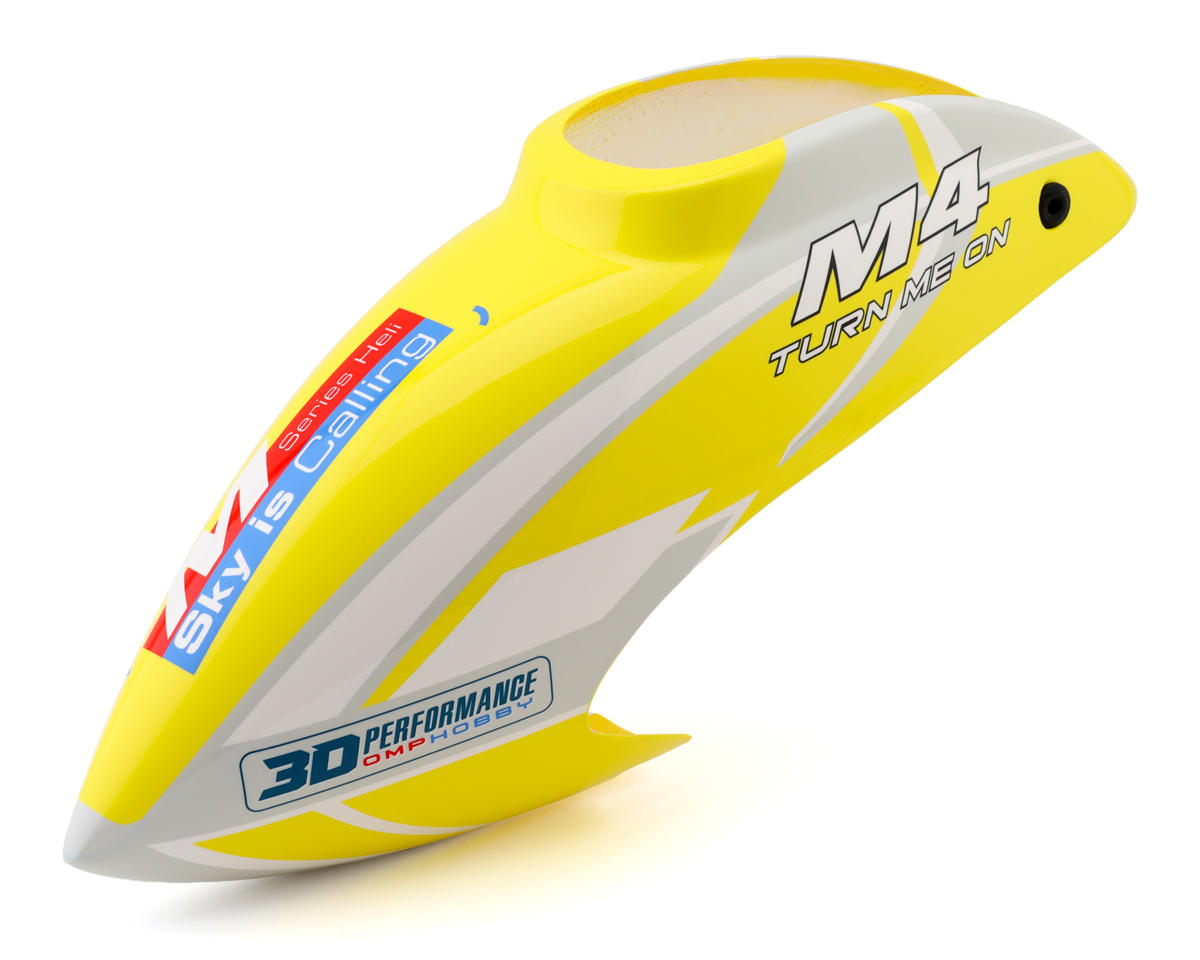 OMPHobby M4 380 Fiberglass Canopy w/Grommets (Yellow)