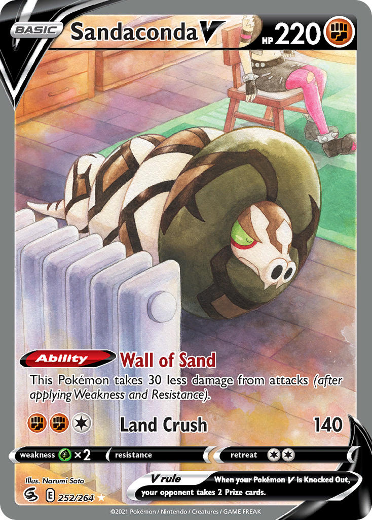 Sandaconda V (Alternate Full Art) - 252/264 (SWSH08) Ultra Rare - Near