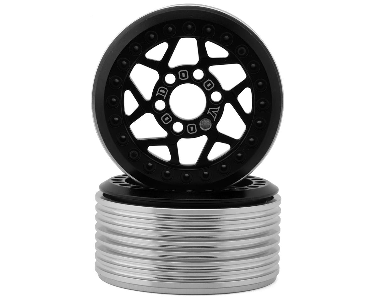 Team Ottsix Racing Deep Pocket 1.9" Dillinger Rock Crawler Beadlock Wheels (Black) (2)