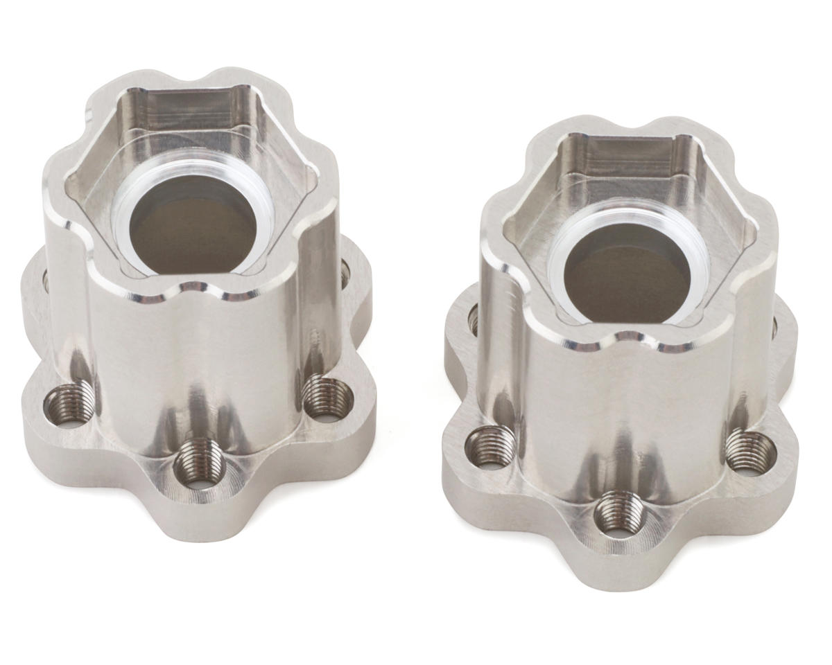 Team Ottsix Racing Deep Pocket Aluminum Wheel Extension Hubs (+14mm - Black) (2)