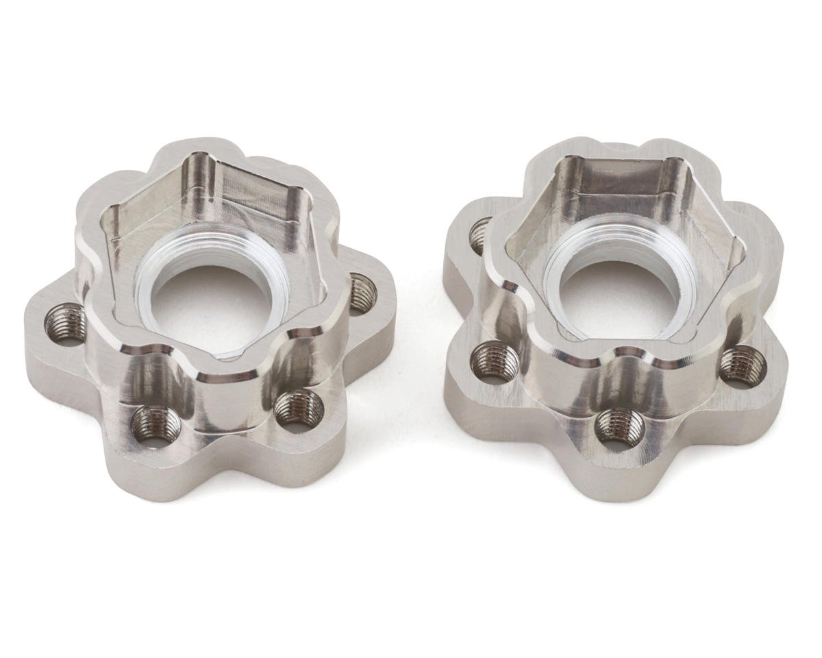 Team Ottsix Racing Deep Pocket Aluminum Wheel Extension Hubs (+3.5mm - Yellow) (2)