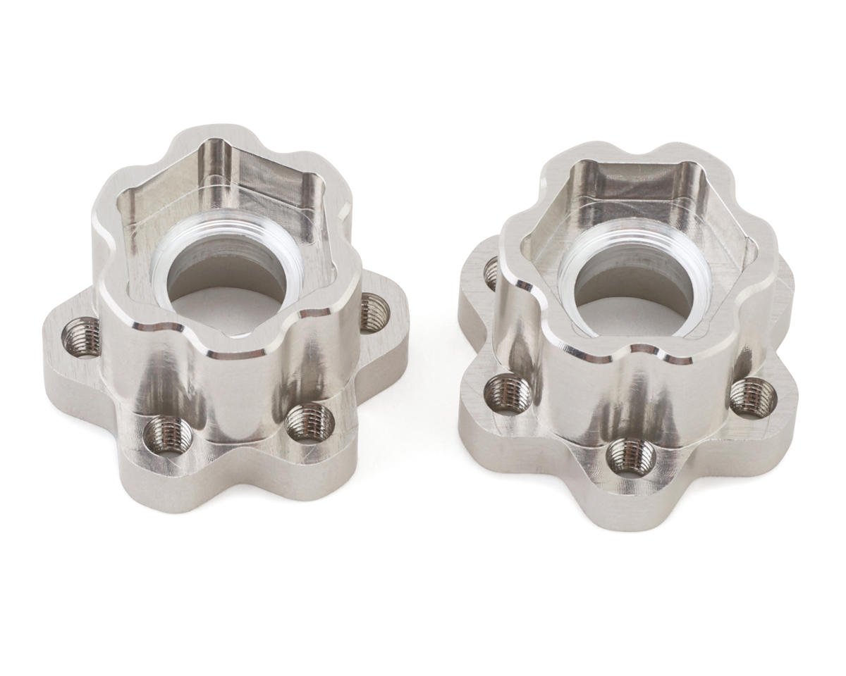Team Ottsix Racing Deep Pocket Aluminum Wheel Extension Hubs (+7mm - Blue) (2)