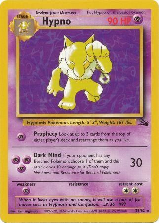 Hypno - 23/62 (FO) Rare - Near Mint Unlimited