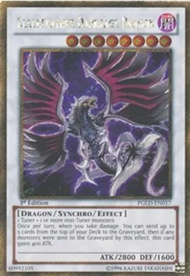 Blackfeather Darkrage Dragon (PGLD-EN017) Gold Secret Rare - 1st Editi