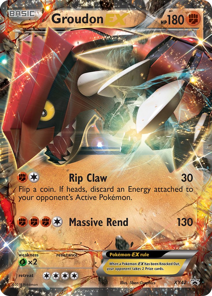 Groudon EX - XY42 (XY:PR) Promo - Near Mint Holofoil