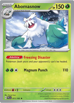 Abomasnow - 011/193 (PAL) Holo Rare - Near Mint Holofoil