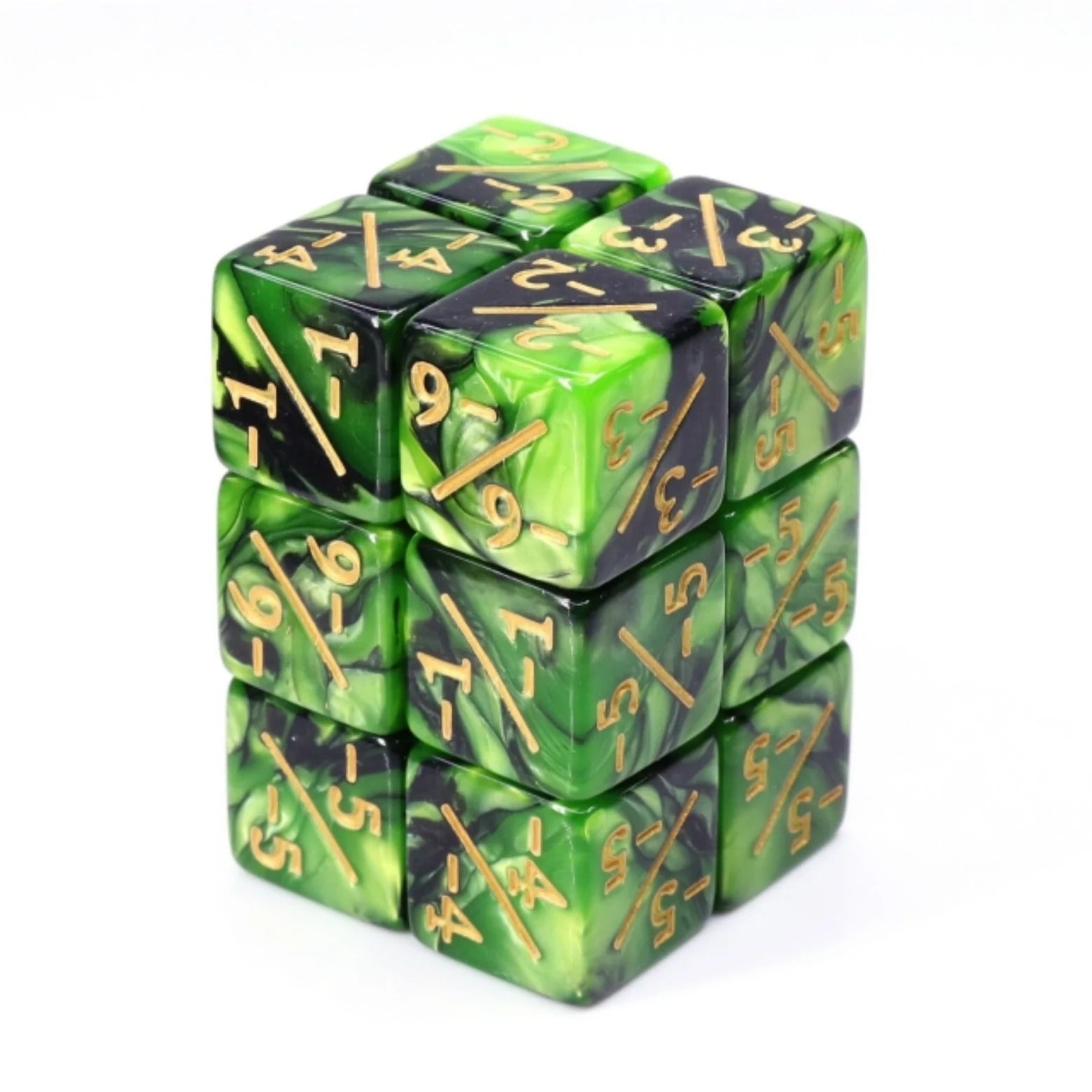 FBG5056: -1/-1 Green & Black Counters for Magic - set of 8