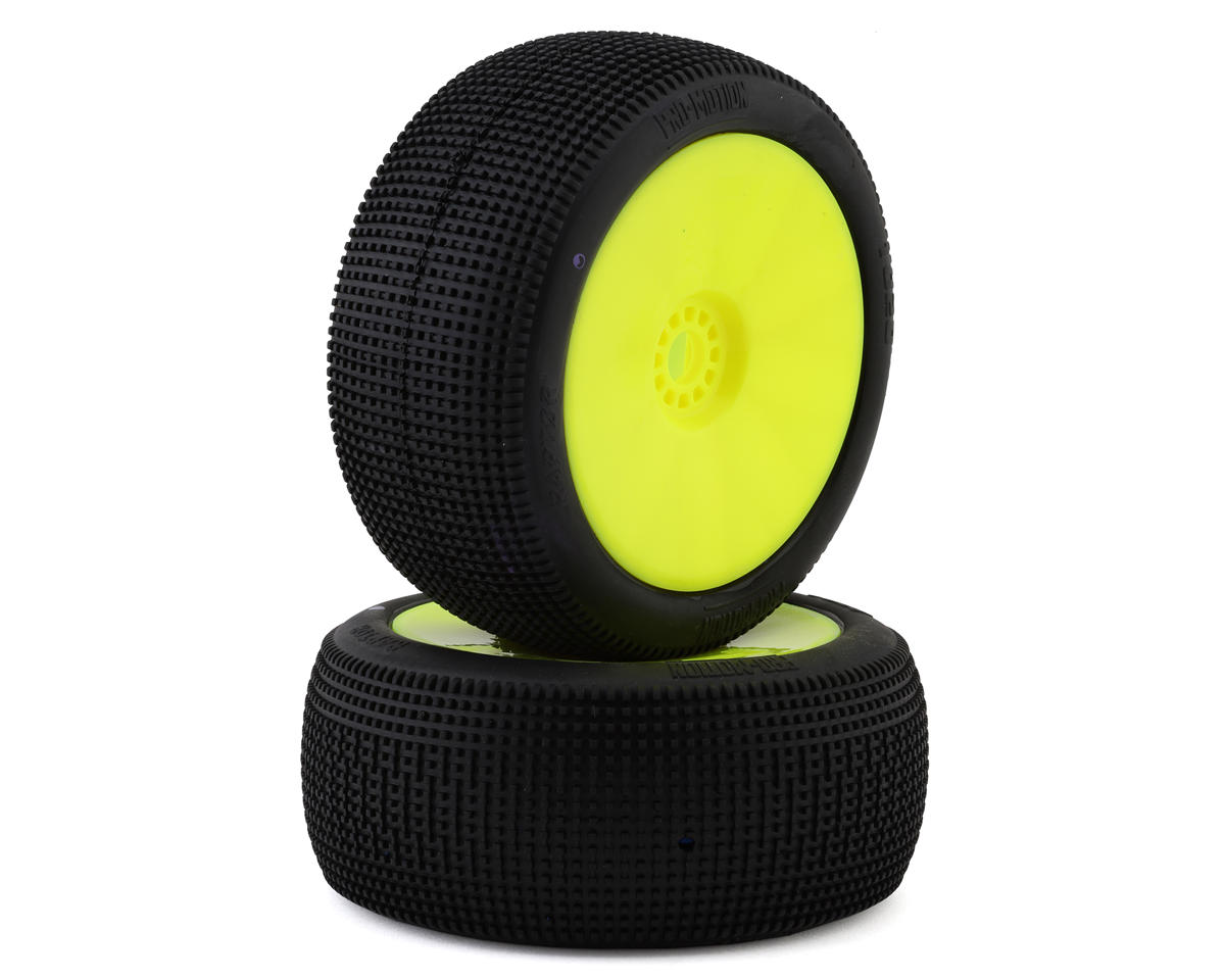 Pro-Motion Raptor 1/8 Truggy Pre-Mount Tires (Yellow) (2) (Clay)