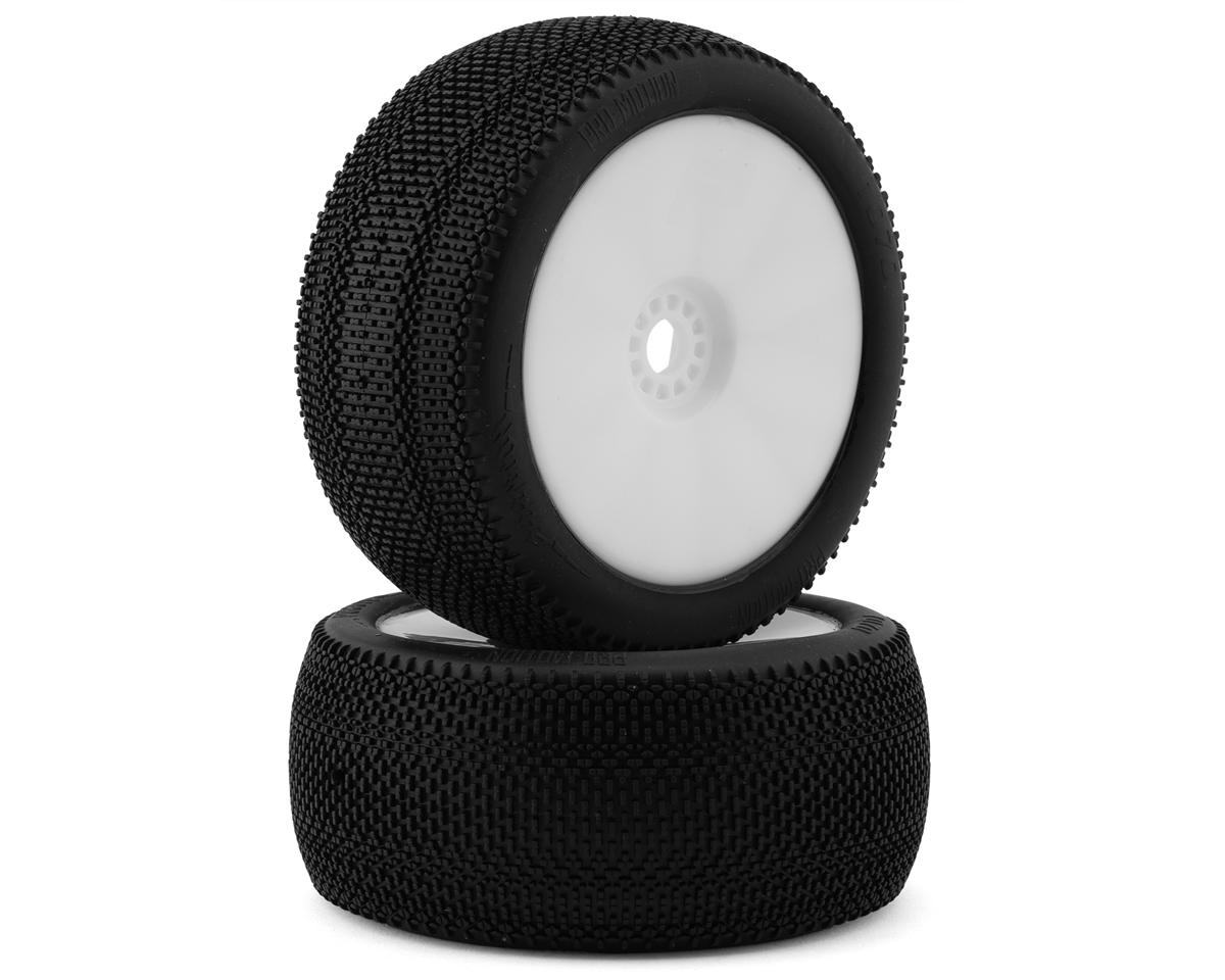 Pro-Motion Phantom Pre-Mounted 1/8 Truggy Tires (White) (2) (Super Soft - Long Wear)
