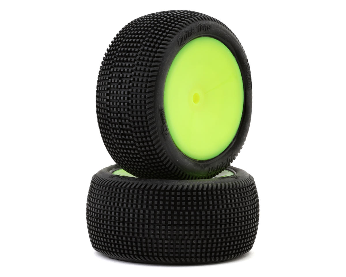 Pro-Motion Quicktime 2.2'' Rear 2WD Pre-Mounted Buggy Tires (Yellow) (2) (T2)