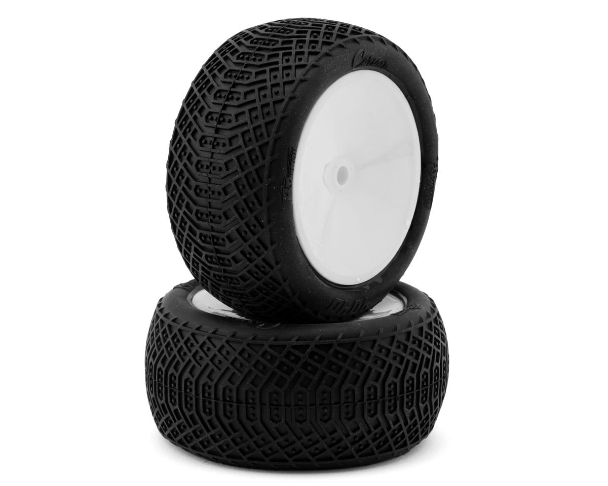 Pro-Motion Corsair 2.2" 1/10 Pre-Mounted Rear Buggy Tires (White) (2) (Clay Oro)
