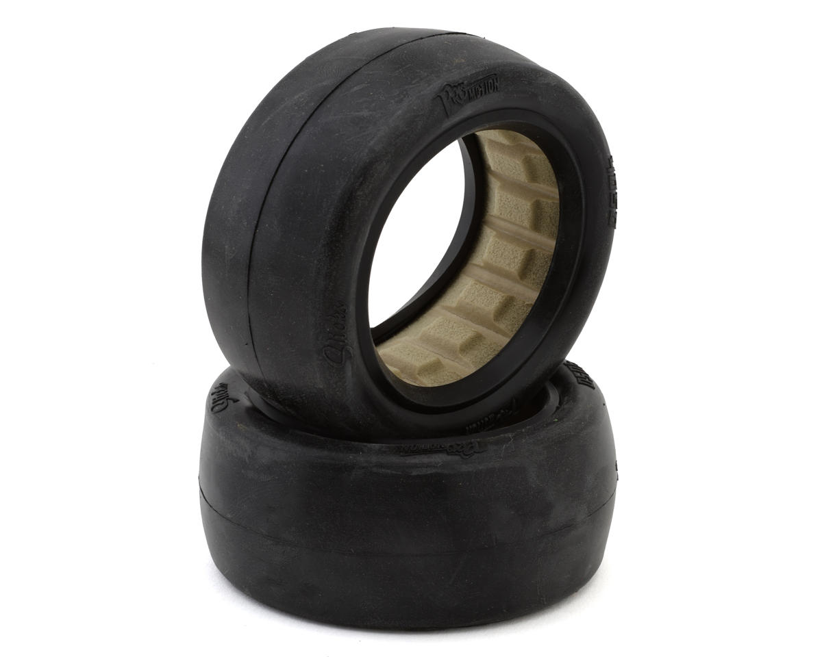 Pro-Motion Slicks 2.2'' 4WD Front Tires (2) (Clay Oro Single Gold Dot)