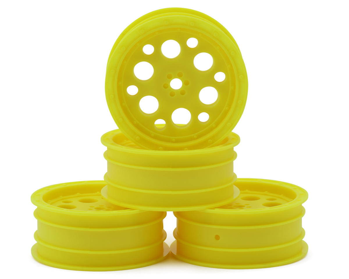 Pro-Motion 2.2" Magnum Front 1/10 Dirt Oval Wheels (Yellow) (4) w/12mm Hex