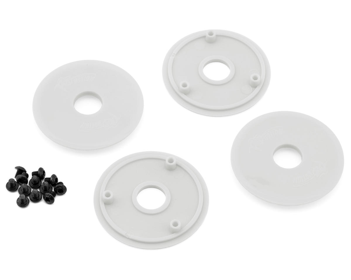 Pro-Motion 1/10 Magnum 2.2'' Dirt Oval Wheels Mud Covers (White) (4)