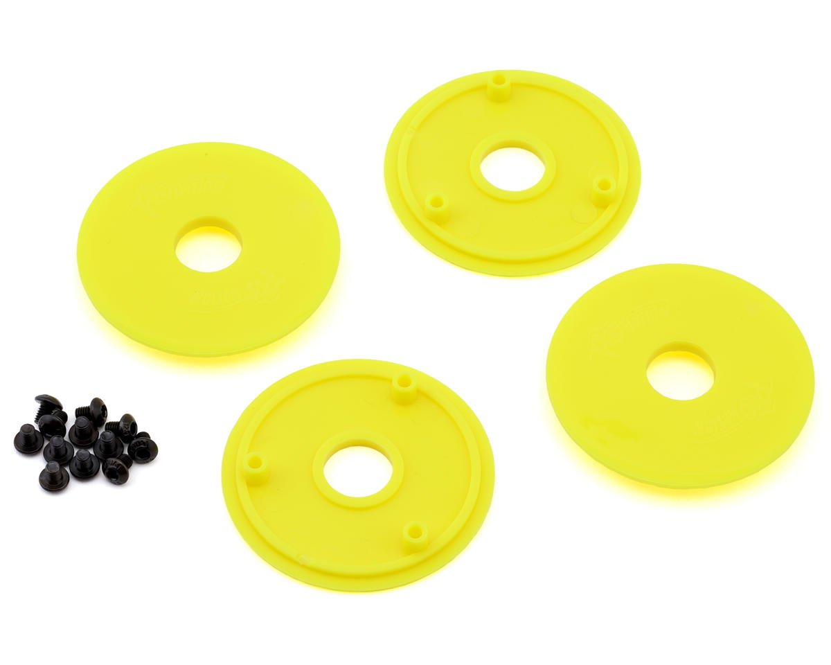 Pro-Motion 1/10 Magnum 2.2'' Dirt Oval Wheels Mud Covers (Yellow) (4)