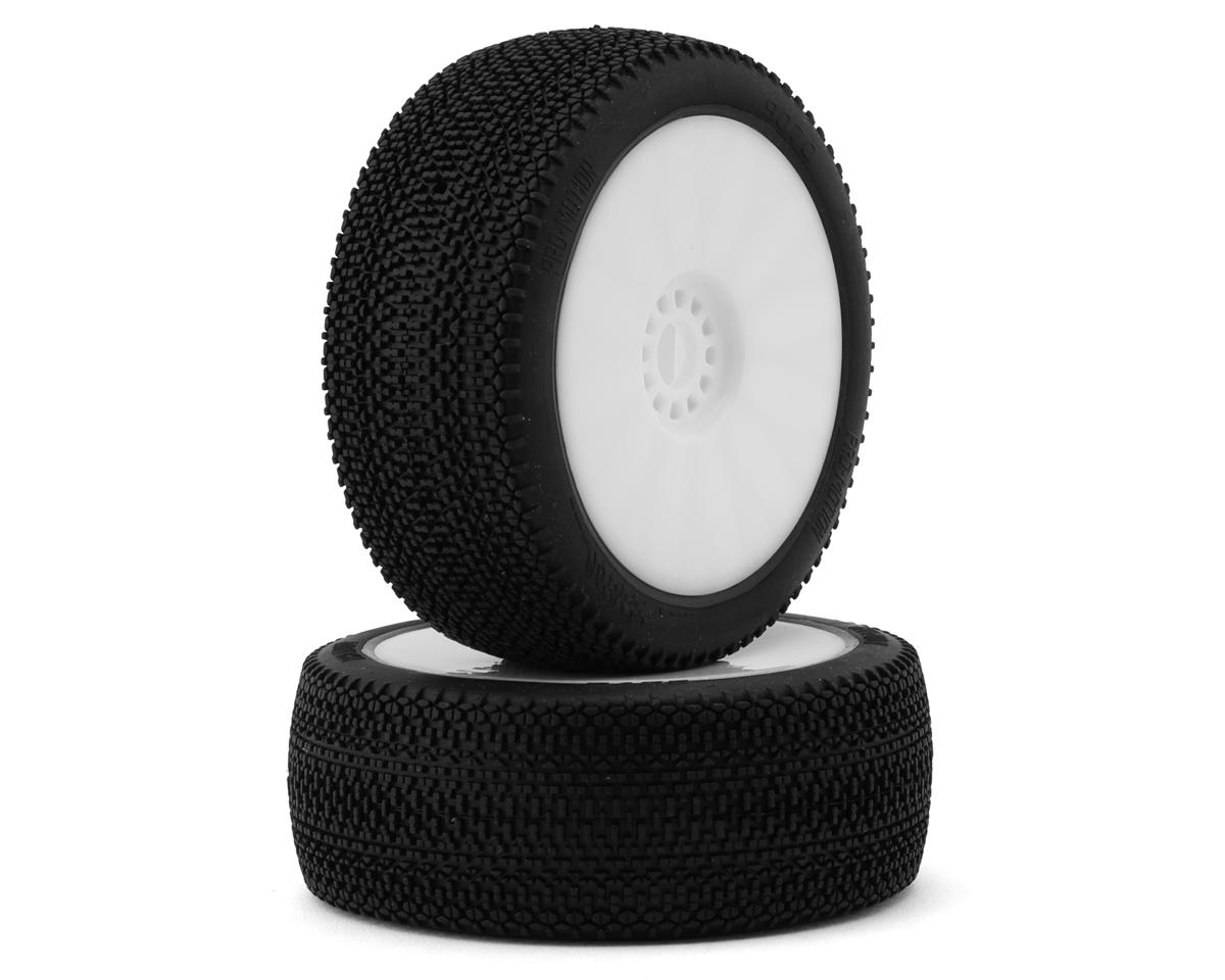 Pro-Motion Phantom 1/8 Buggy Pre-Mount Tires (White) (2) (Clay Outdoor)