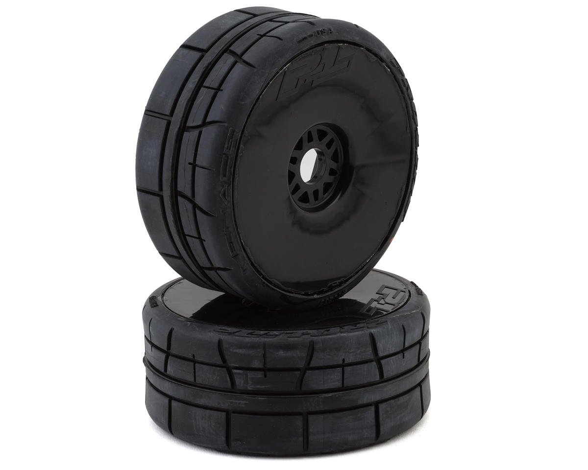 Pro-Line 1/8 Menace HP Speed Run Pre-Mounted Belted Tires (Black) (2) w/Velocity Wheels & 17mm Hex