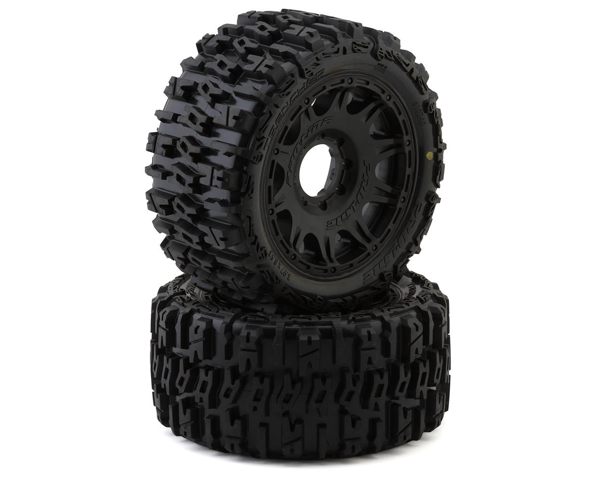 Pro-Line Trencher 5.7" Pre-Mounted Tires w/Raid Wheel (Black) (2) w/24mm Hex