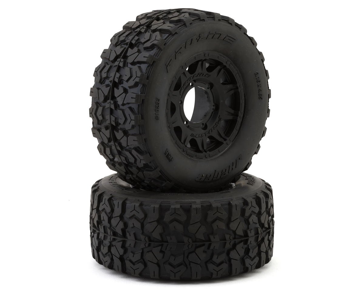 Pro-Line Jaeger HP Belted 2.8" Pre-Mounted Truck Tires (Black) (2) w/Raid 6x30 Removable Hex Wheels