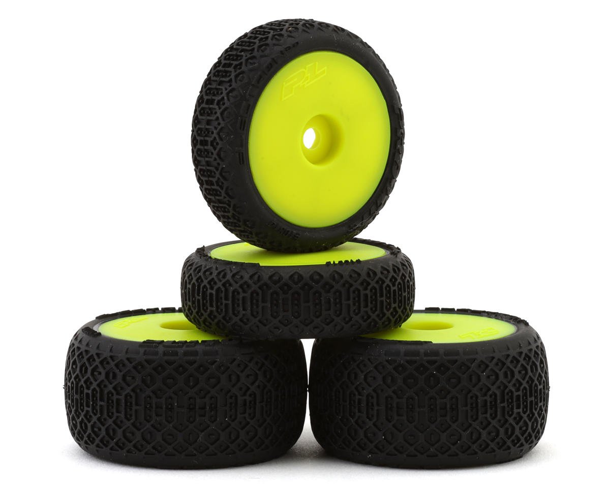 Pro-Line Losi® Micro-B™ Electron 2.0 Pre-Mounted Buggy Tires (Yellow) (4) (Medium)