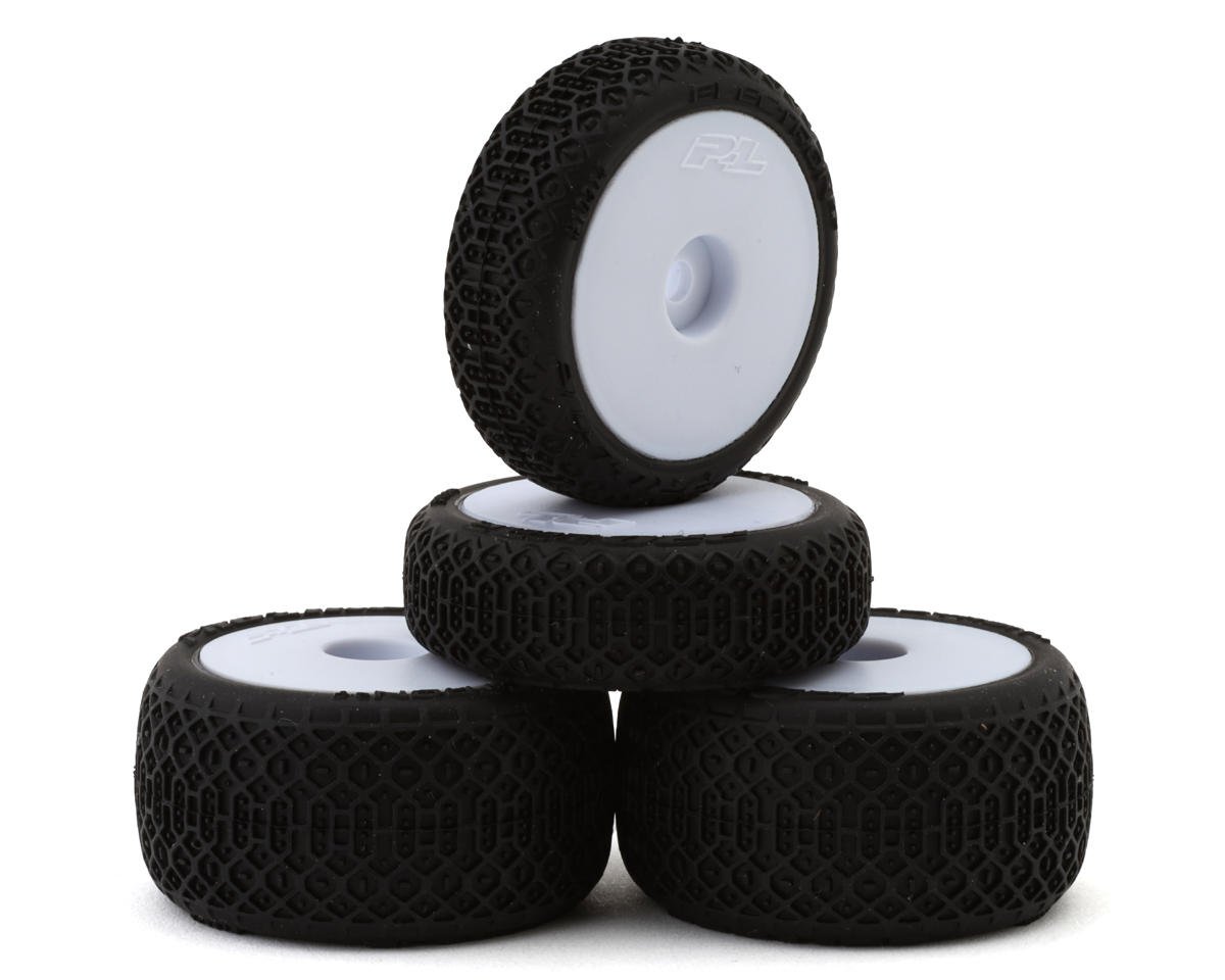 Pro-Line Losi® Micro-B™ Electron 2.0 Pre-Mounted Buggy Tires (White) (4) (Medium)
