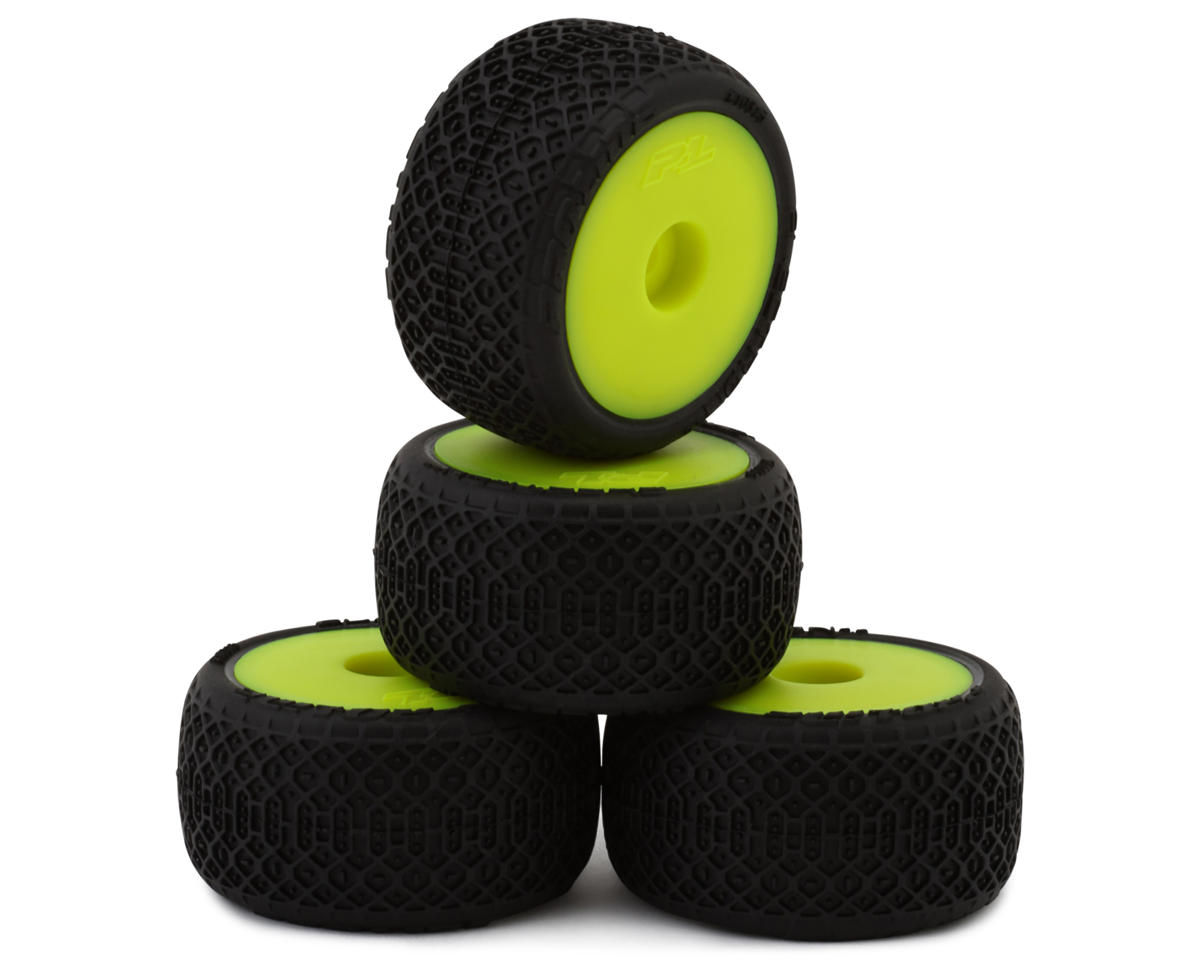 Pro-Line Losi® Micro-T™ Electron 2.0 T Pre-Mounted Buggy Tires (Yellow) (4) (Medium)