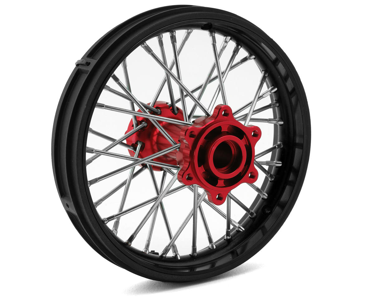 Pro-Line Promoto-MX Pro-Spec Aluminum V2 Bead Pre-Assembled Rear Wheel (Black/Red)