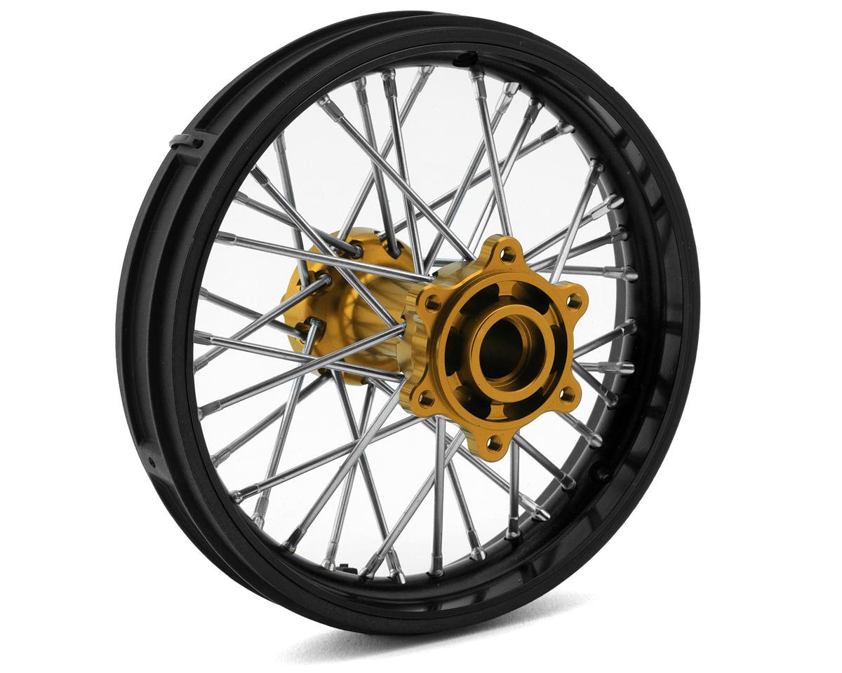 Pro-Line Promoto-MX Pro-Spec Aluminum V2 Bead Pre-Assembled Rear Wheel (Black/Gold)