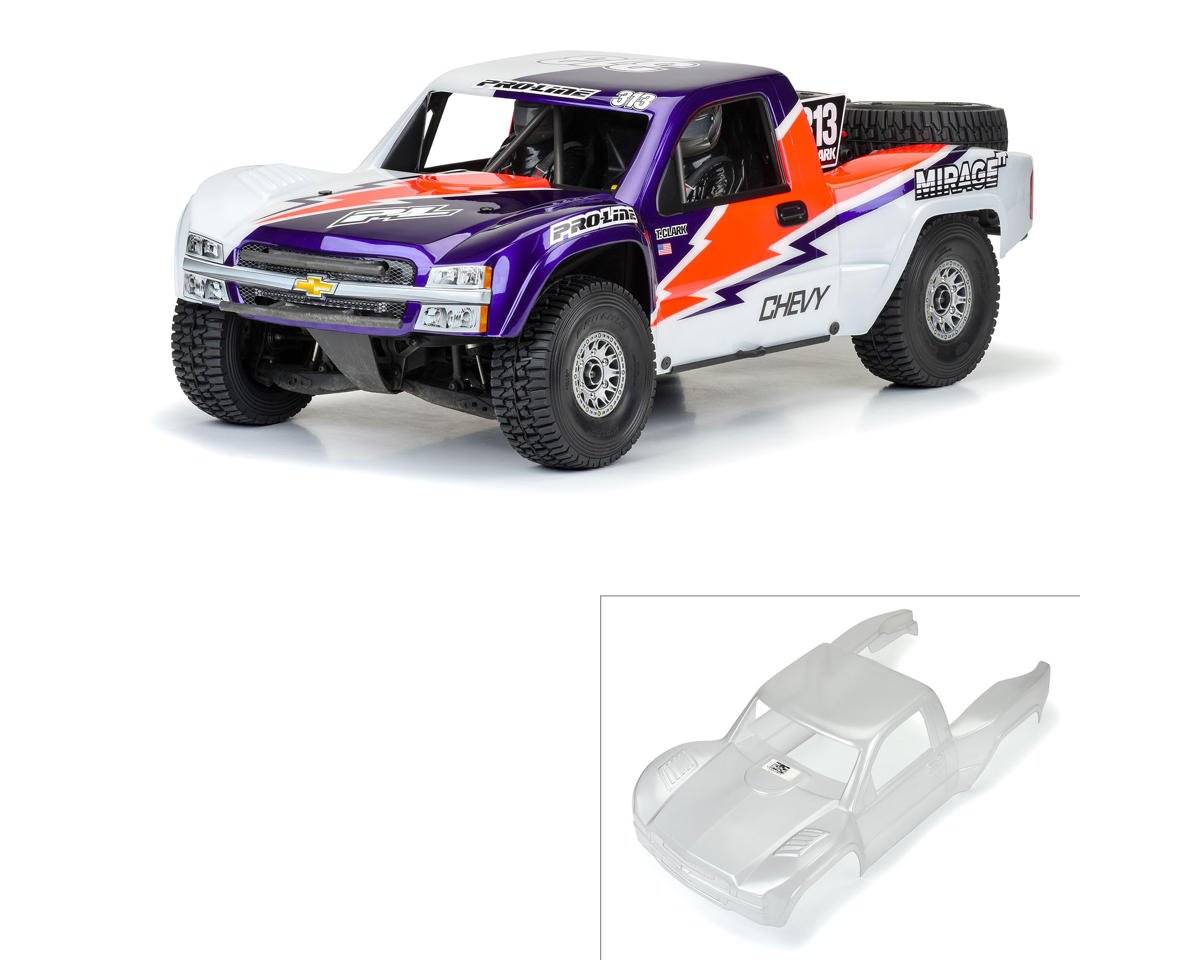 Pro-Line 1/7 2007 Chevy Silverado Pre-Trimmed Body (Clear) for Traxxas UDR