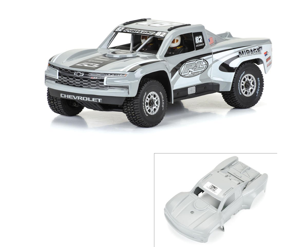 Pro-Line Mojave™ Grom 1/16 2019 Chevy Trophy Truck Tough-Color Pre-Cut Body (Stone Gray)