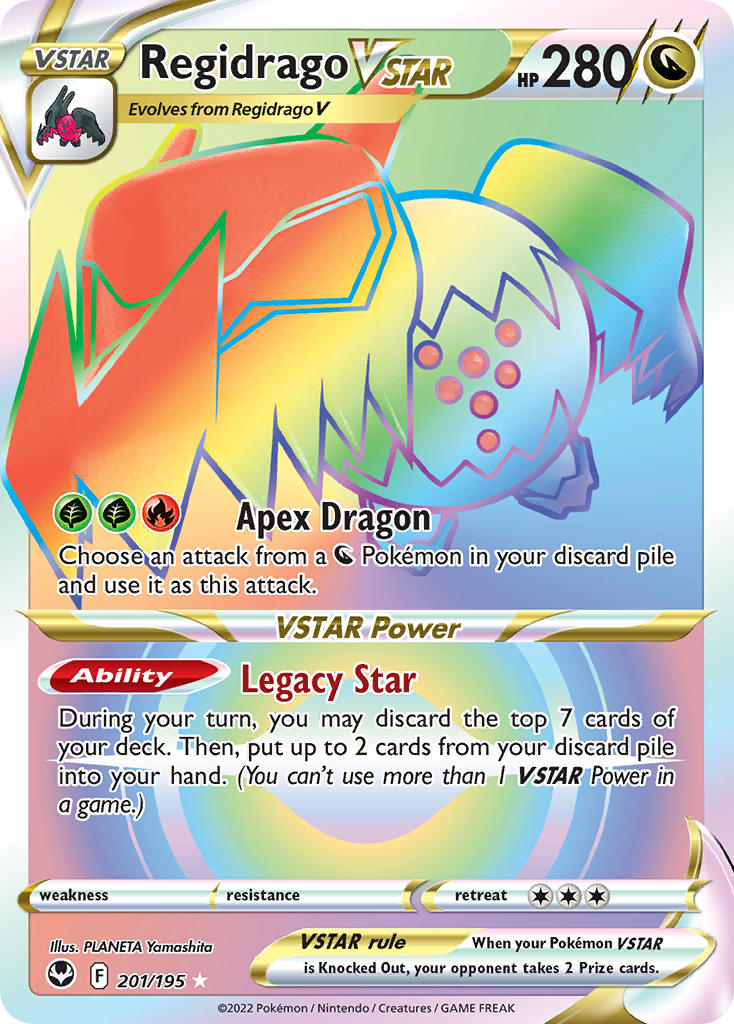 Regidrago VSTAR (Secret) - 201/195 (SWSH12) Secret Rare - Near Mint Ho