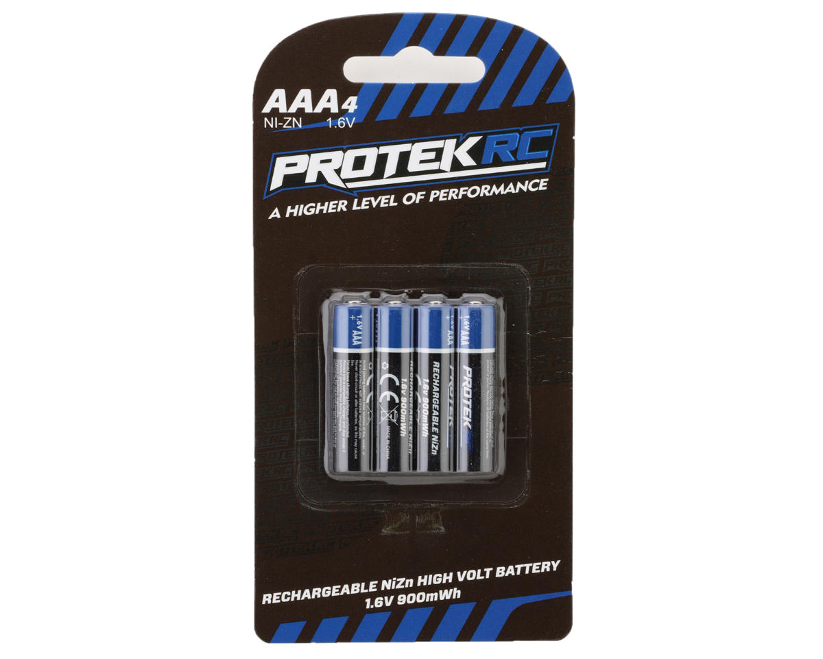 ProTek RC High Voltage Rechargeable AAA NiZn Batteries (4) (1.6V/900mWh) (Mini-Z)