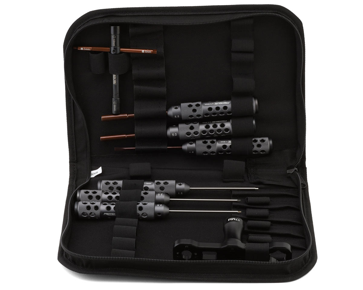 ProTek RC 8-Piece Metric Hex & Nut Driver "TruTorque" 1/8 Surface Tool Set w/Carrying Case