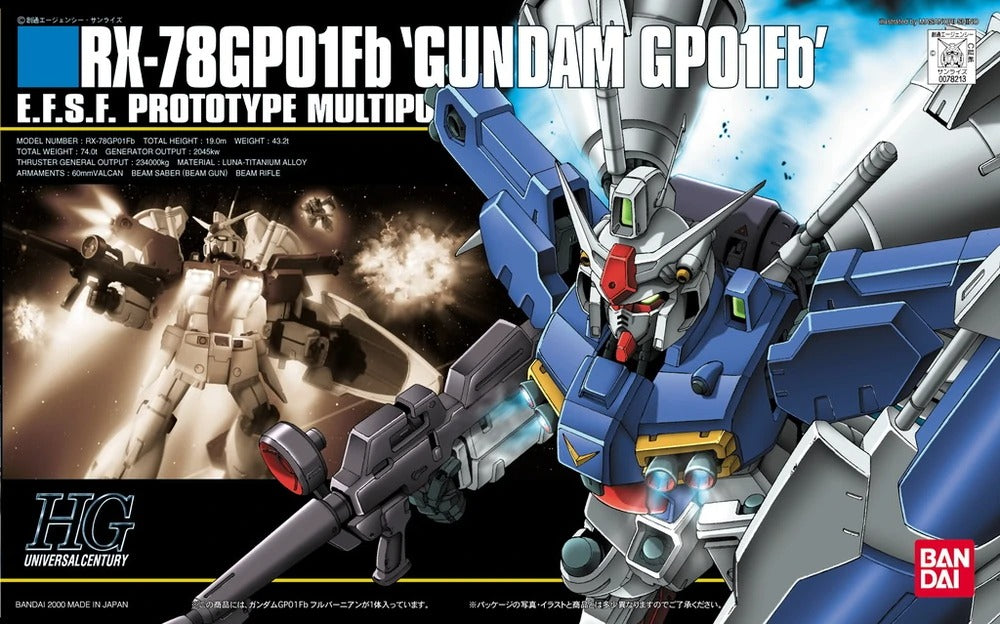 1/144 (HG-UC): Gundam 0083: Stardust Memory - #018 RX-78GP01Fb 'Gundam