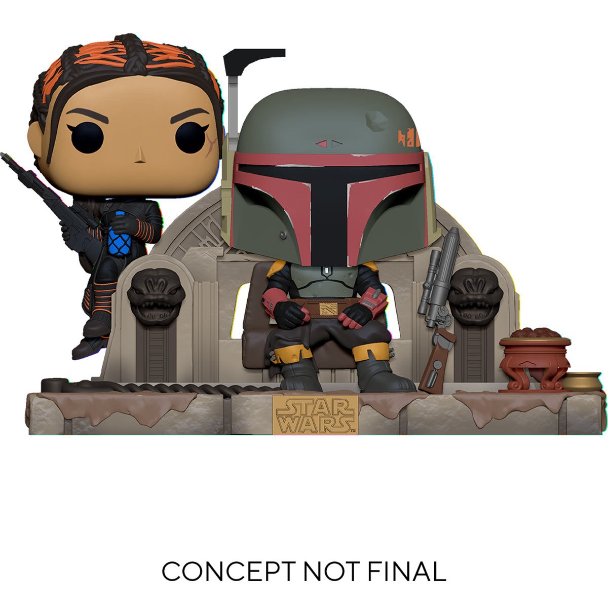 POP Figure Moment: Star Wars #0486 The Mandalorian - Boba Fett & Fenne