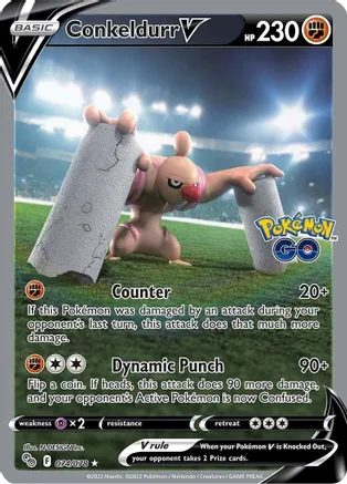 Conkeldurr V (Alternate Full Art) - 074/078 (PGO) Ultra Rare - Near Mi