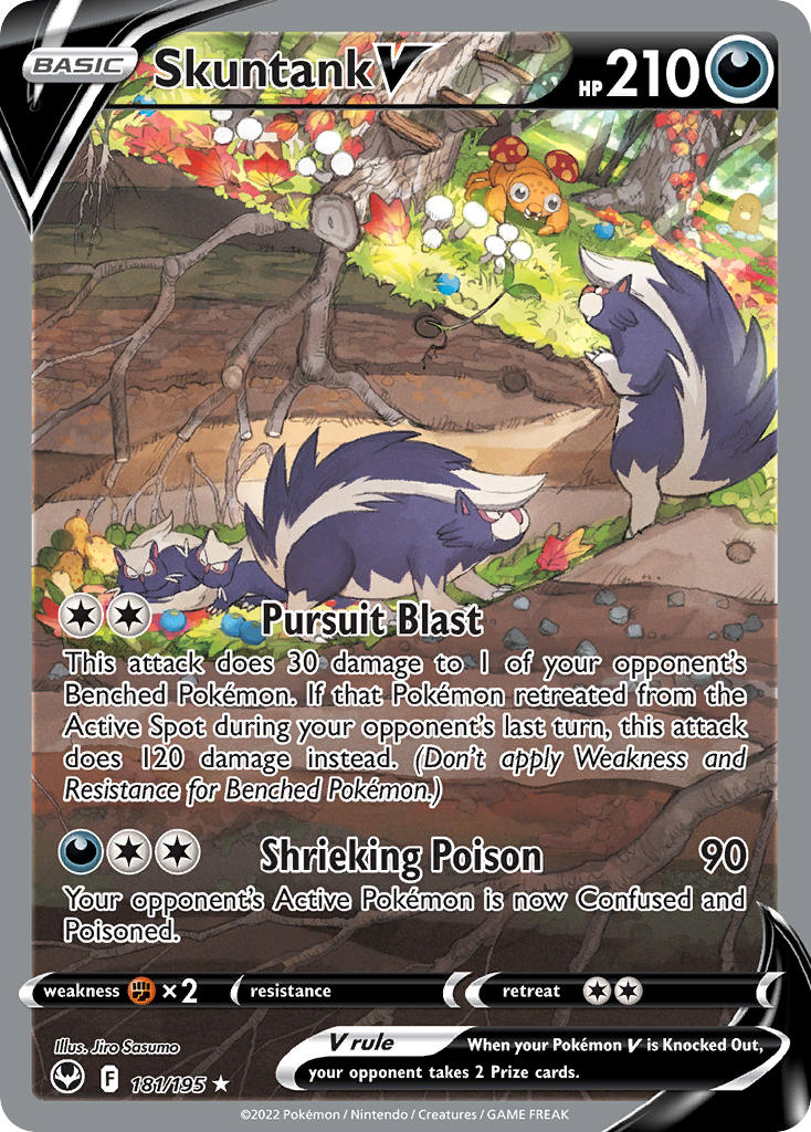 Skuntank V (Alternate Full Art) - 181/195 (SWSH12) Ultra Rare - Near M