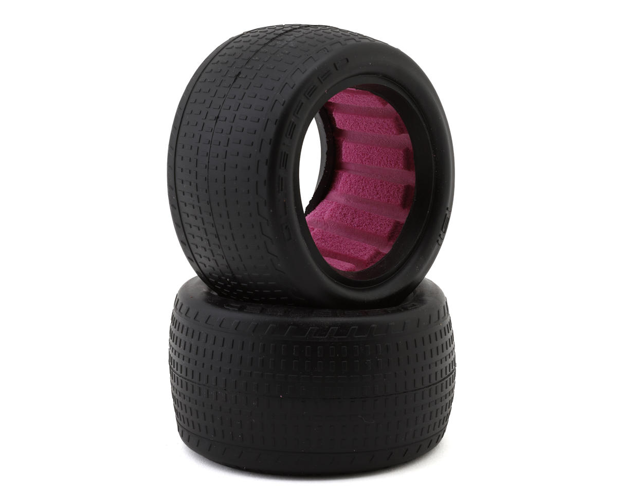 Quasi Speed 2.2" 2WD Low Tread Rear Dirt Oval Tires w/Inserts (2)