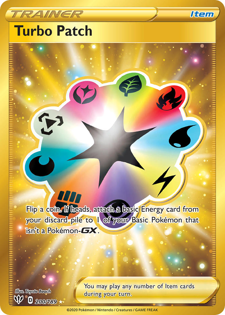Turbo Patch (Secret) - 200/189 (SWSH03) Secret Rare - Near Mint Holofo