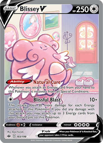 Blissey V (Alternate Full Art) - 183/198 (SWSH06) Ultra Rare - Near Mi