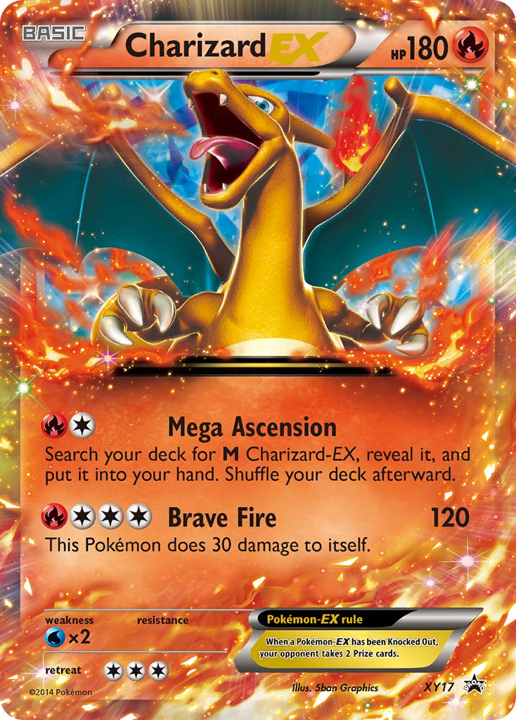 Charizard EX - XY17 (XY:PR) Promo - Near Mint Holofoil